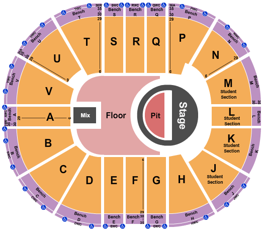 Viejas Arena At Aztec Bowl 5 Seconds of Summer Seating Chart